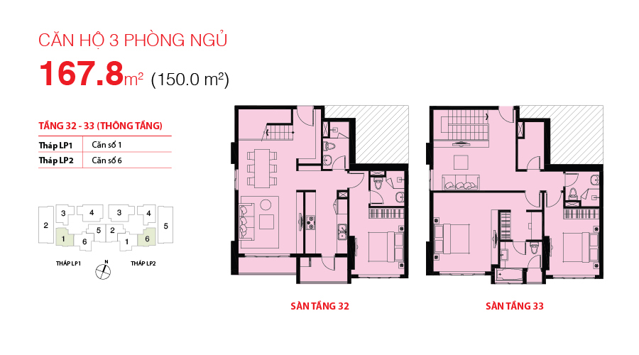 Thiết kế căn hộ 01-LP1, 06-LP2