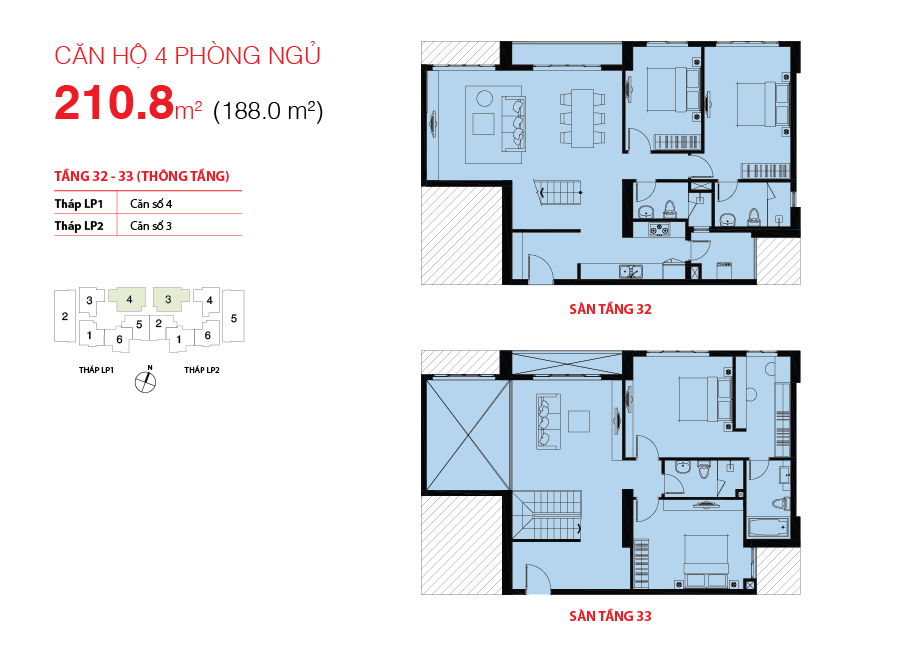Thiết kế căn hộ 04-LP1, 03-LP2