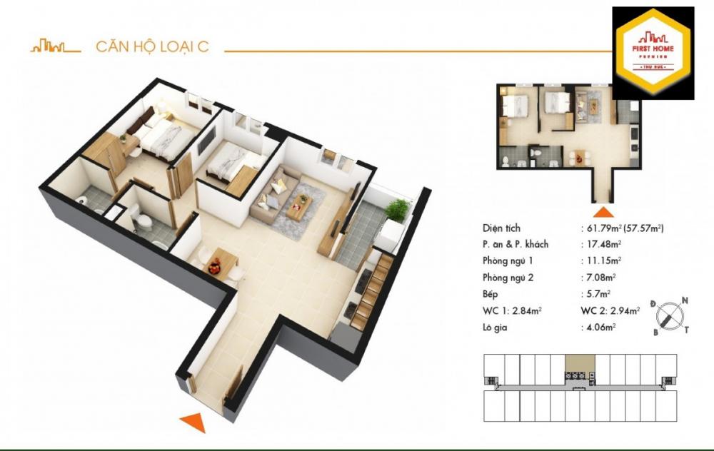 Thiết kế căn hộ loại C