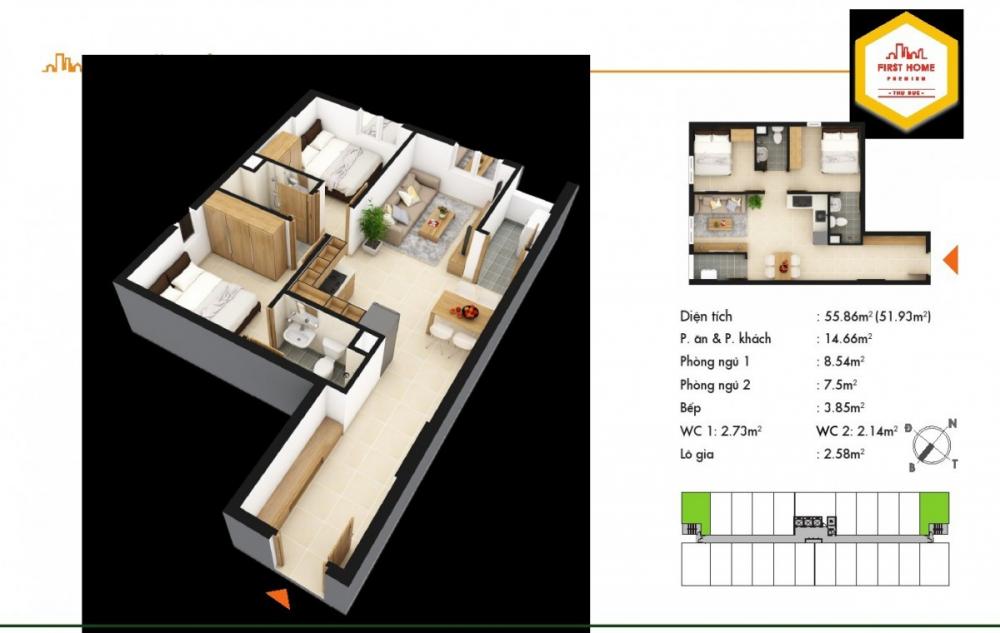 Thiết kế căn hộ loại B