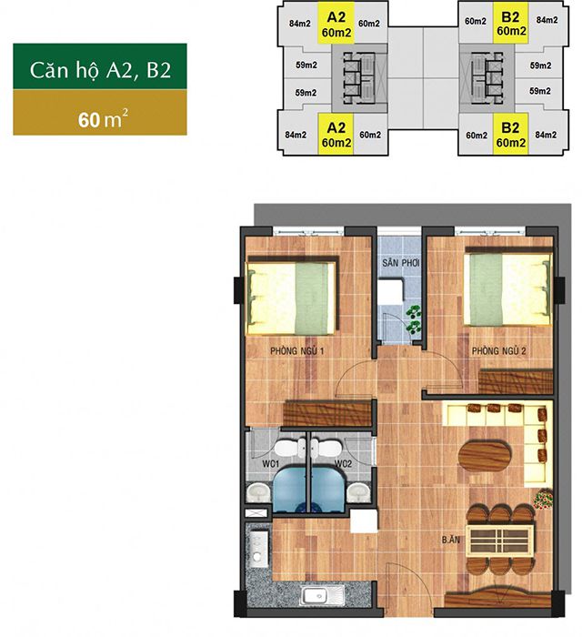 Thiết kế căn hộ B2