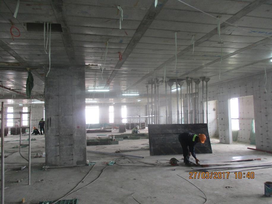 Tầng 19 đang dần hoàn thiện