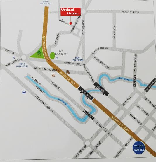 Vị trí Căn hộ Orchard Garden