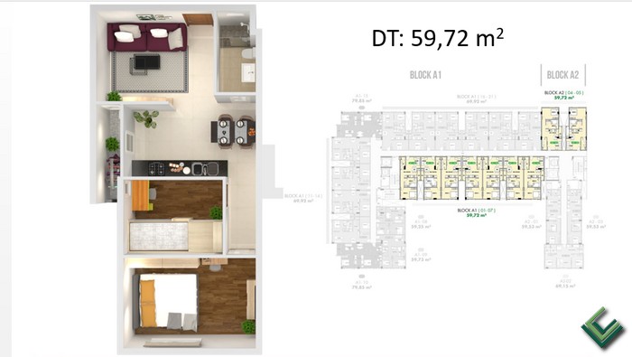 Căn hộ A2-04-5, A1-01-07