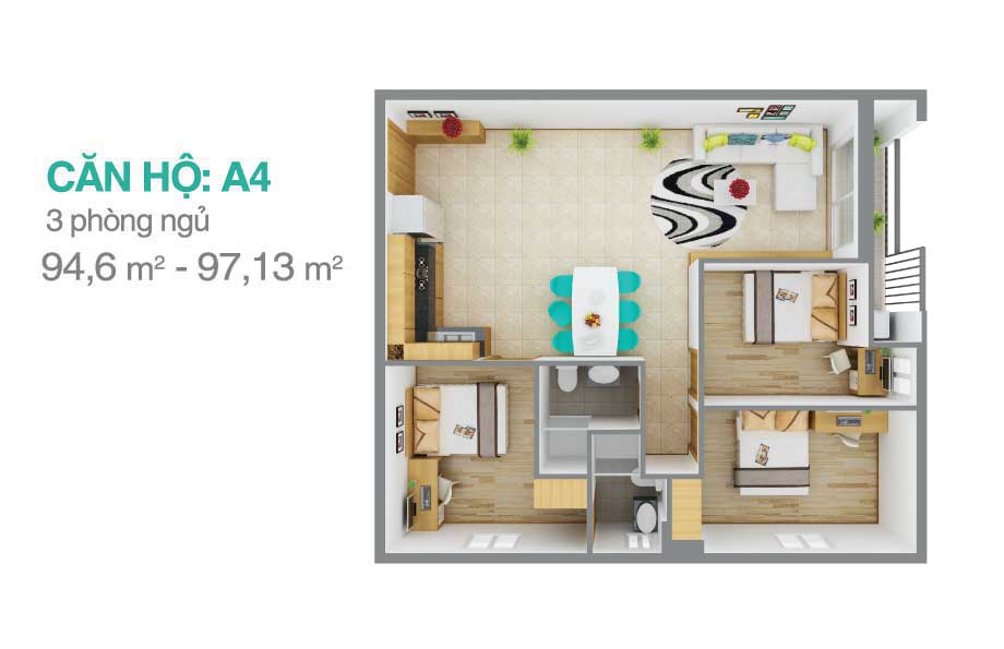 Thiết kế căn hộ A4
