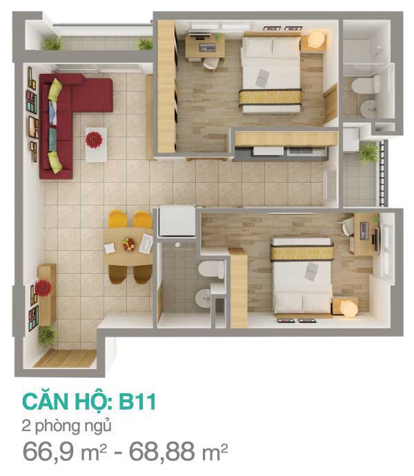 Thiết kế căn hộ B11