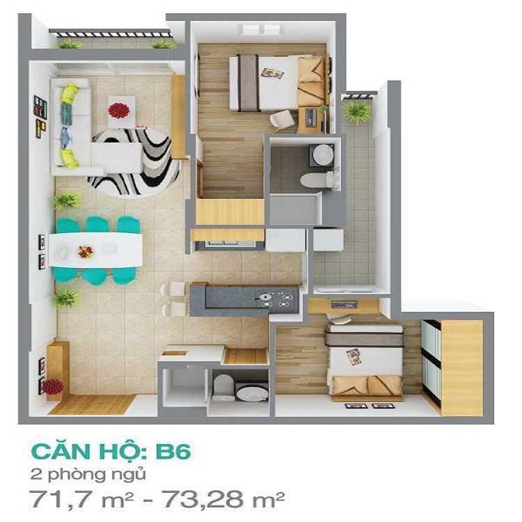 Thiết kế căn hộ B6