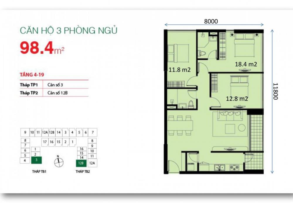 Thiết kế căn hộ 03, 12B