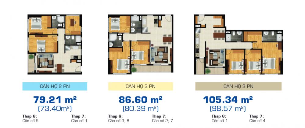 Thiết kế căn hộ 03, 06 - 02, 07