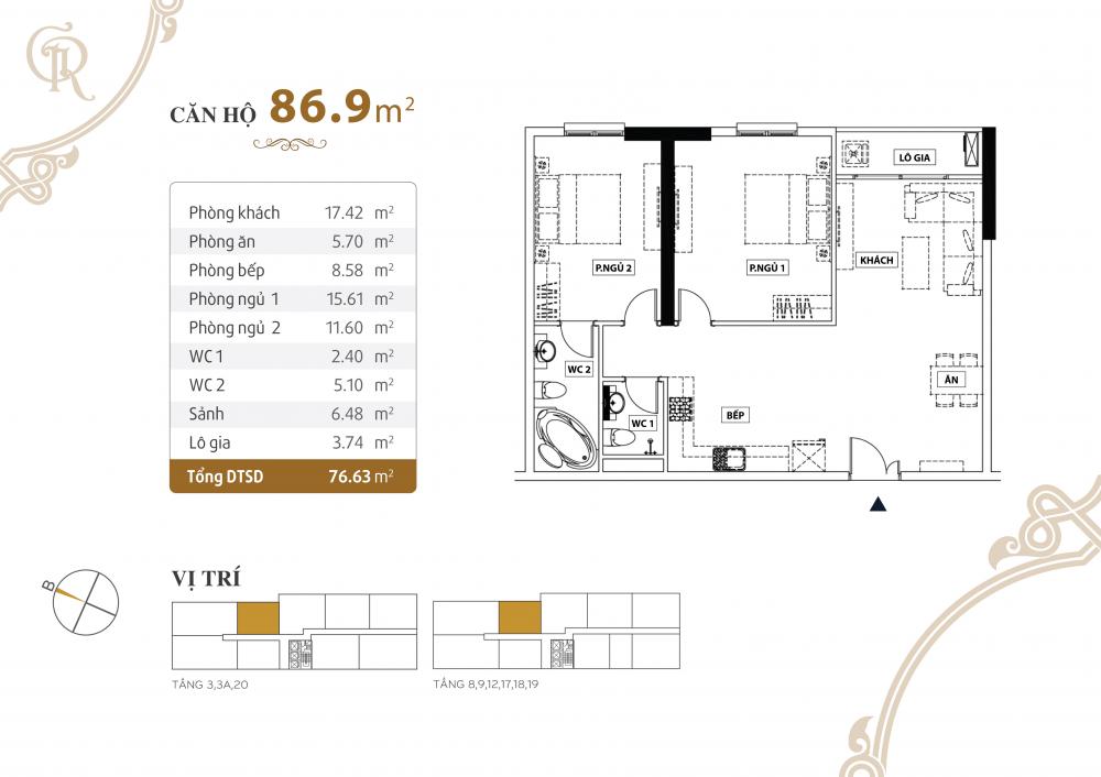 Thiết kế căn hộ 86.9m2