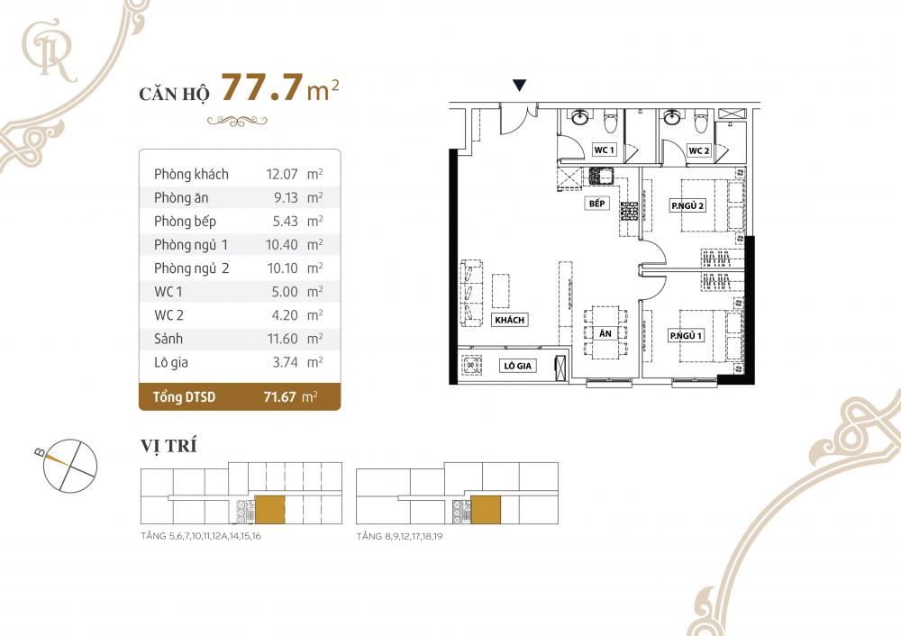Thiết kế căn hộ 77.7m2