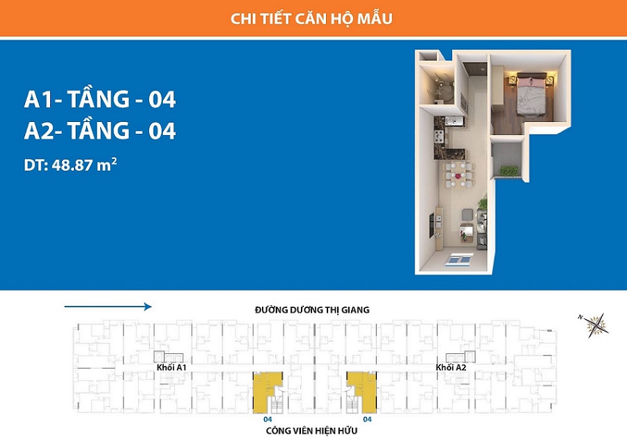 Thiết kế căn hộ tầng 04