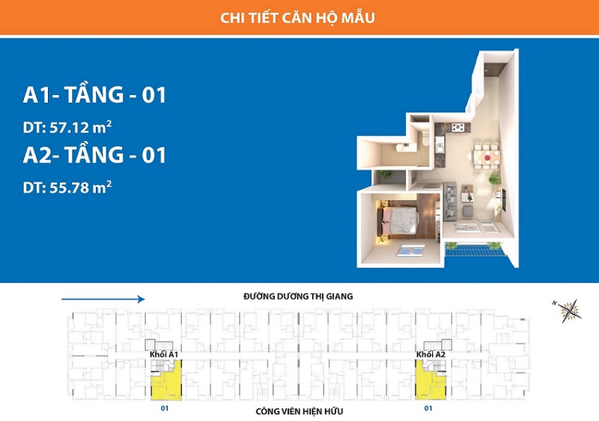 Thiết kế căn hộ tầng 01