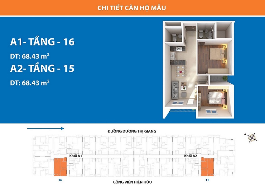 Thiết kế căn hộ tầng 15
