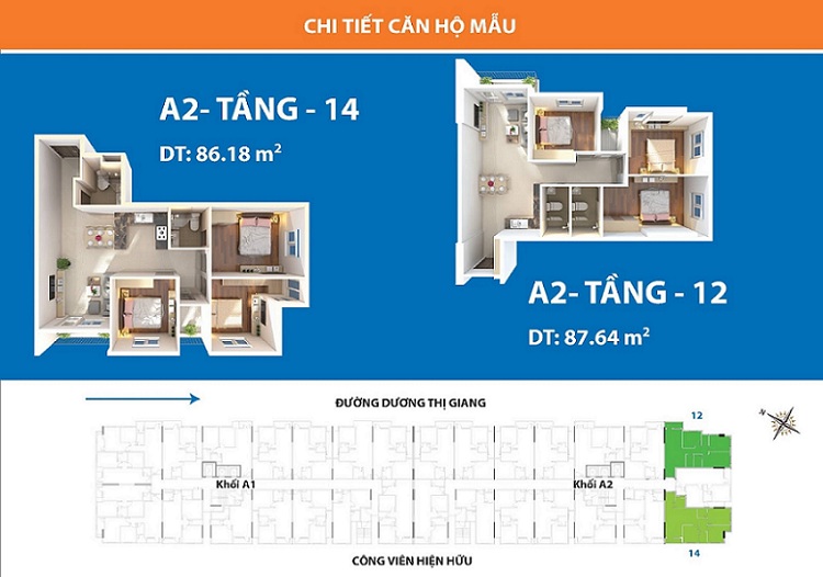 Thiết kế căn hộ tầng 14