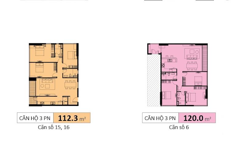 Thiết kế căn hộ 15, 16