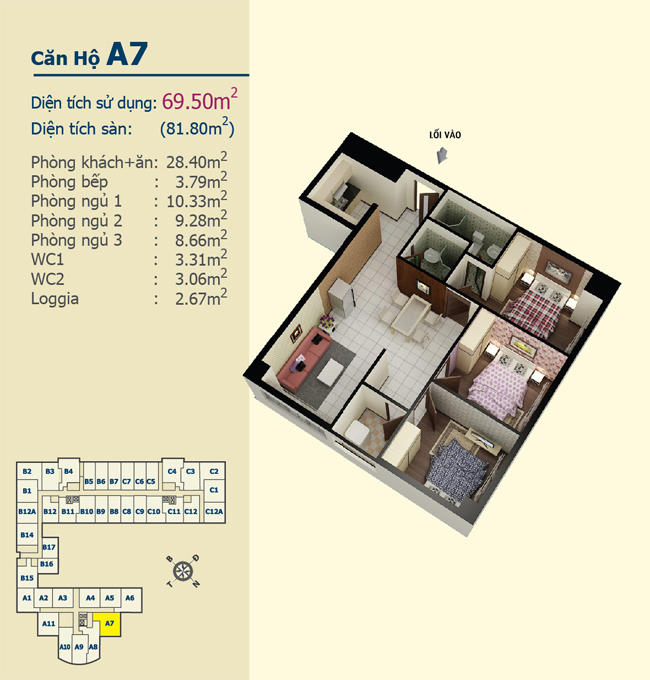 Thiết kế căn hộ A7