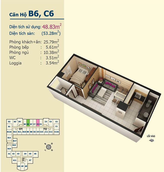 Thiết kế căn hộ B6, C6
