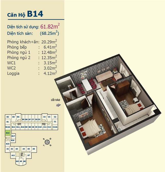 Thiết kế căn hộ B14