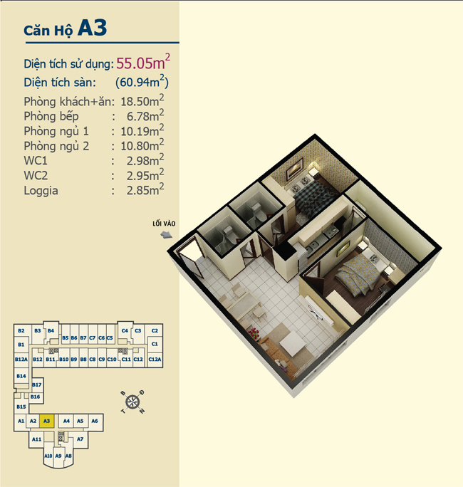 Thiết kế căn hộ A3