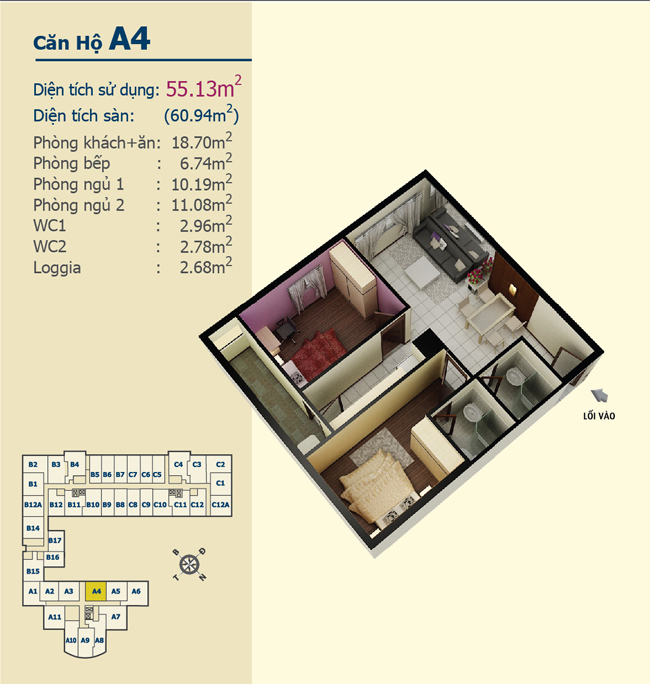 Thiết kế căn hộ A4