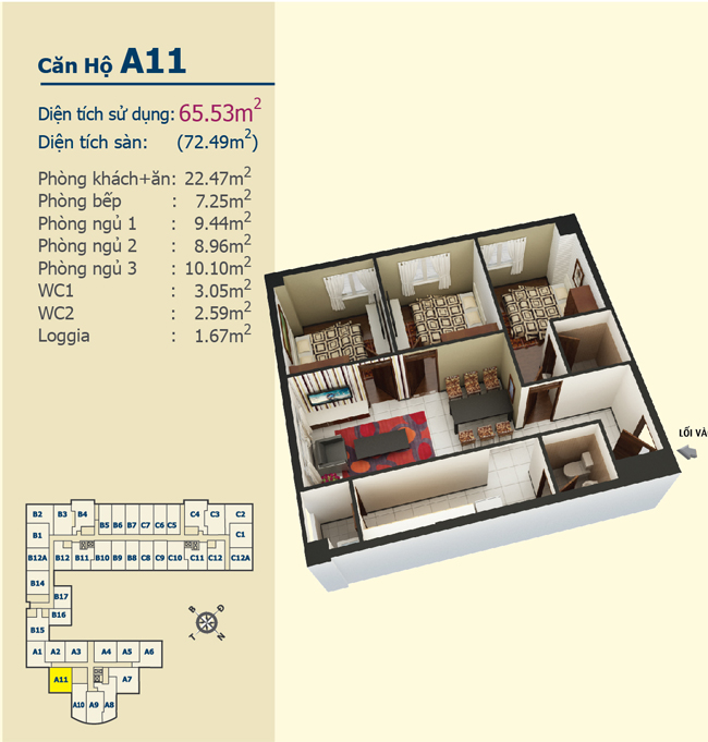 Thiết kế căn hộ A11