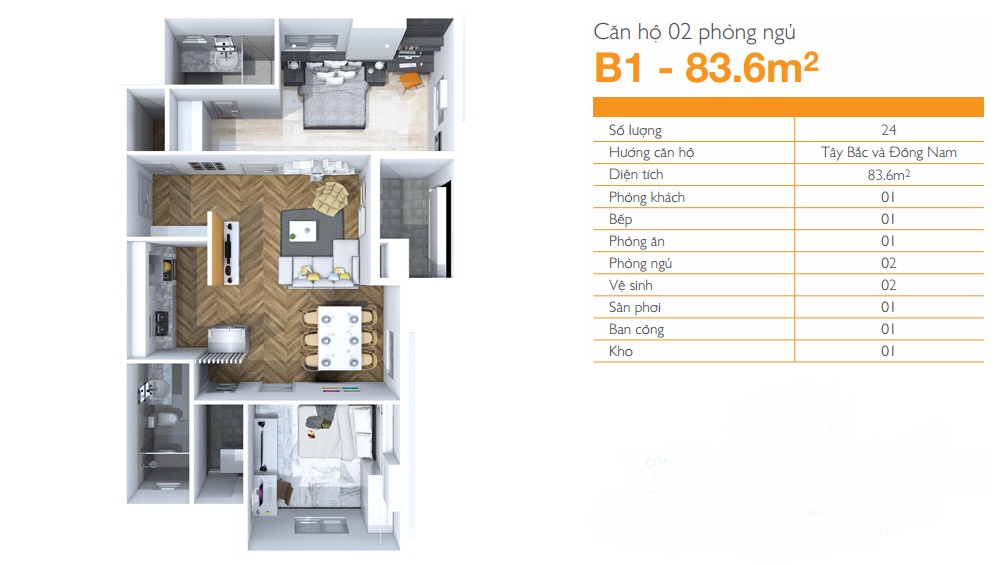 Thiết kế căn hộ B1