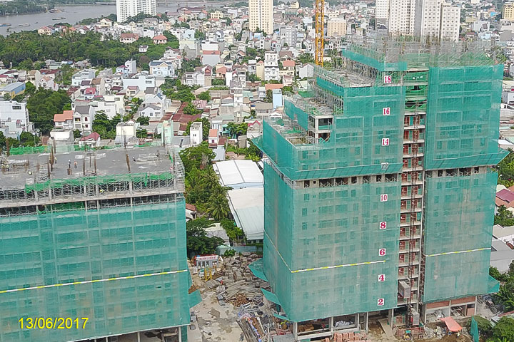 Block B chuẩn bị cất nóc, Block A cũng hoàn thiện khá nhanh