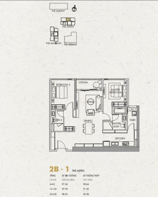 Thiết kế căn hộ 2B-01