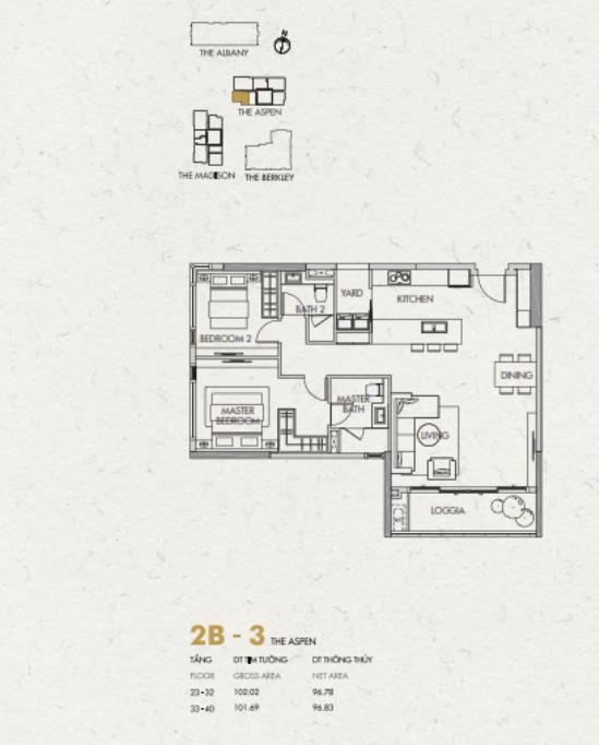 Thiết kế căn hộ 2B-3