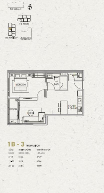 Thiết kế căn hộ 1B-3