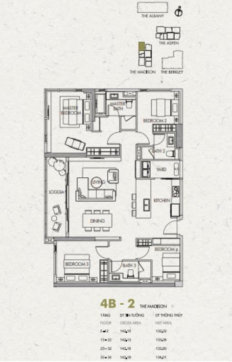 Thiết kế căn hộ 4B-2
