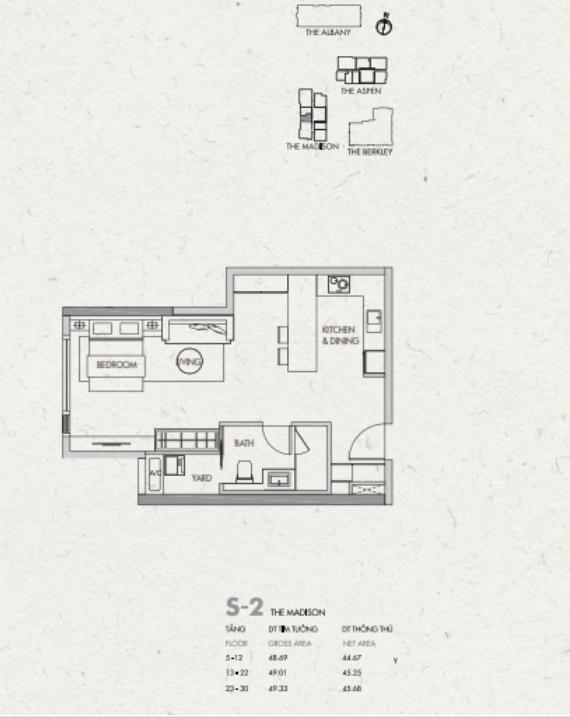 Thiết kế căn hộ S-2