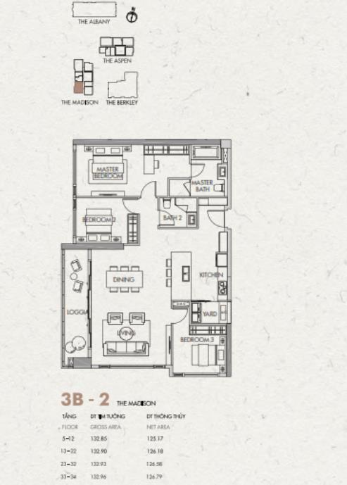 Thiết kế căn hộ 3B-2