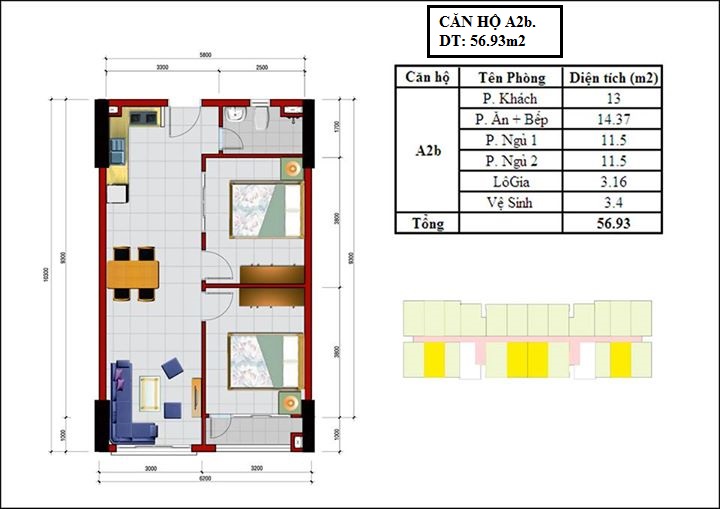 Thiết kế căn hộ A2b