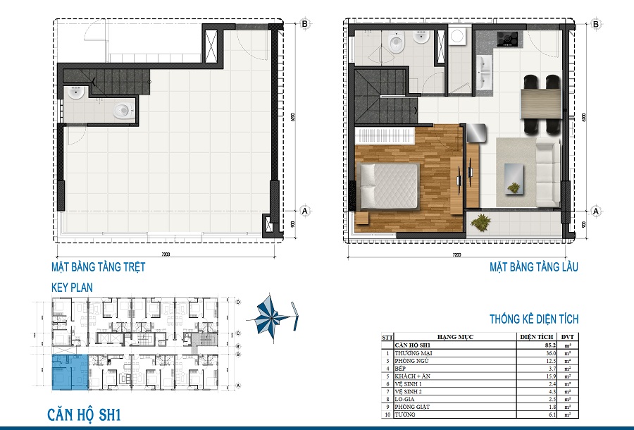 Thiết kế căn hộ SH1