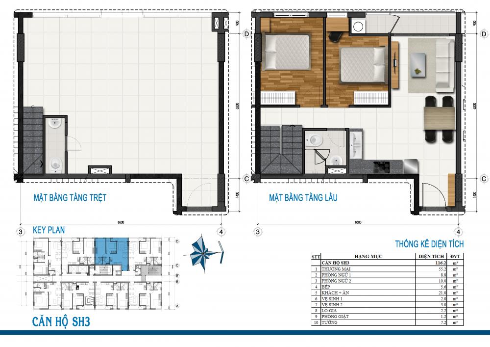 Thiết kế căn hộ SH3