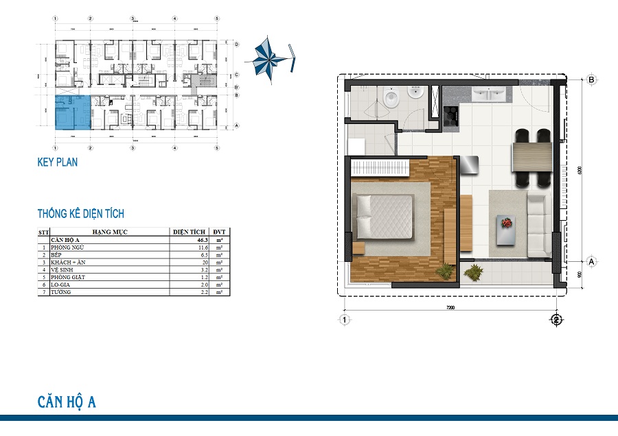 Thiết kế căn hộ A