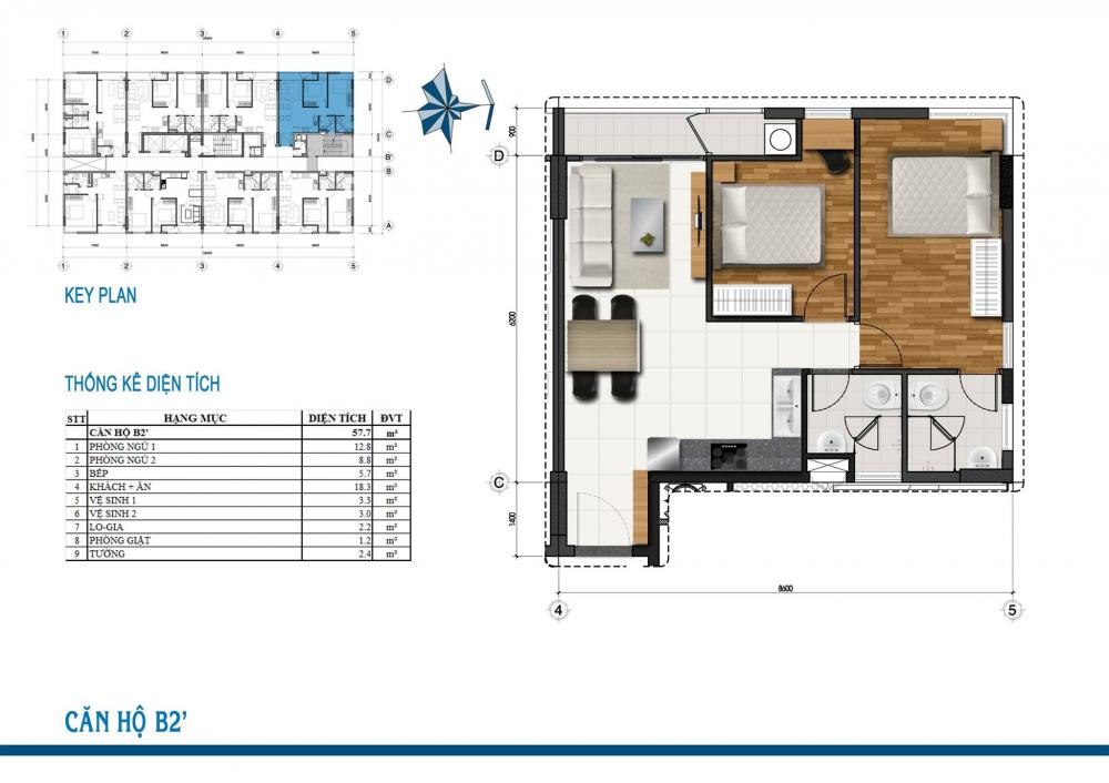 Thiết kế căn hộ B2'