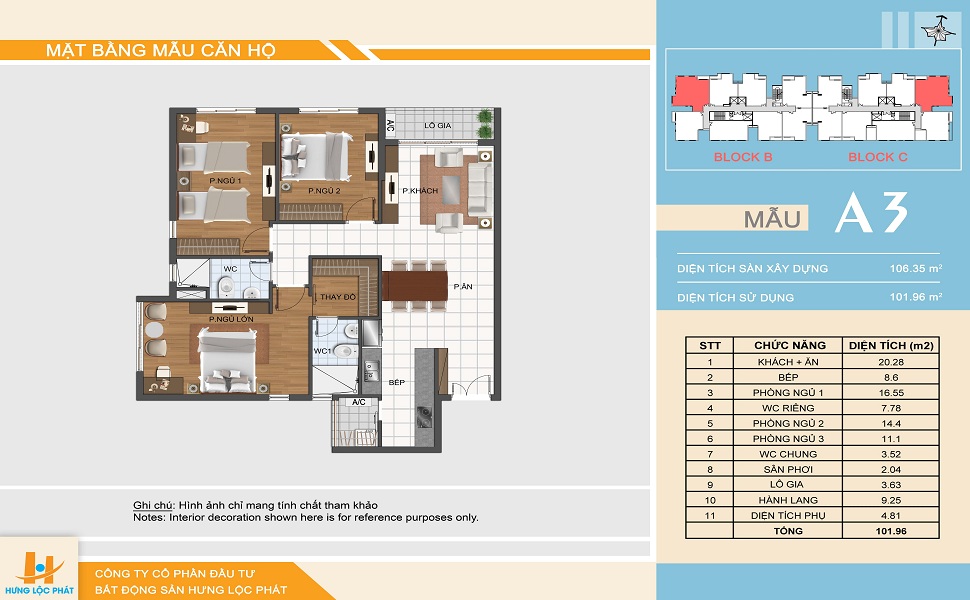 Thiết kế căn hộ A3