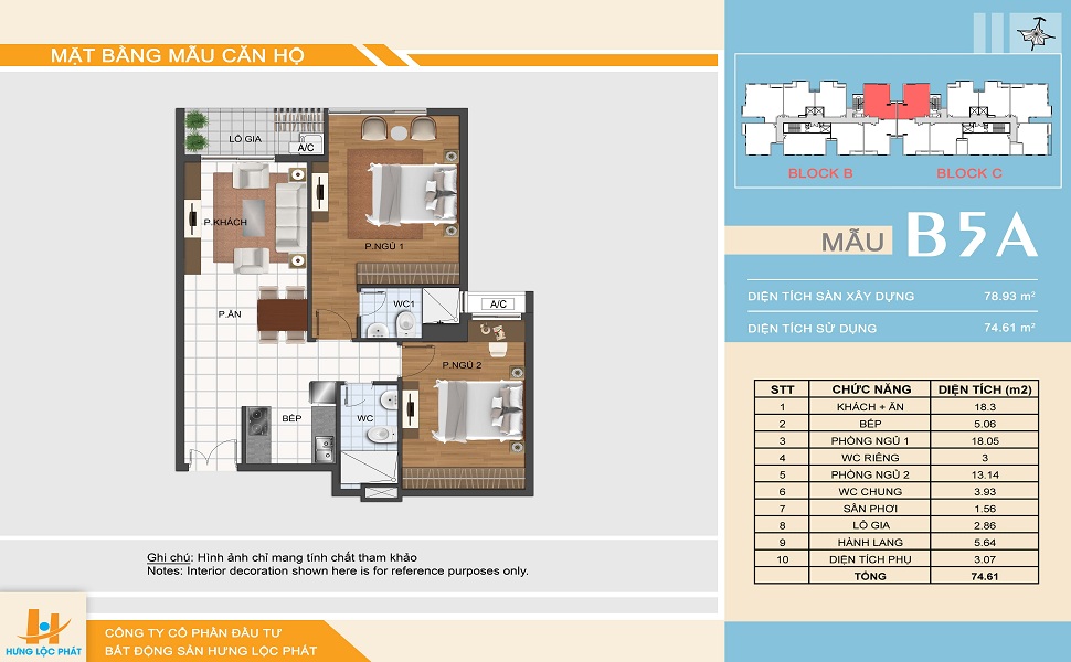 Thiết kế căn hộ B5A