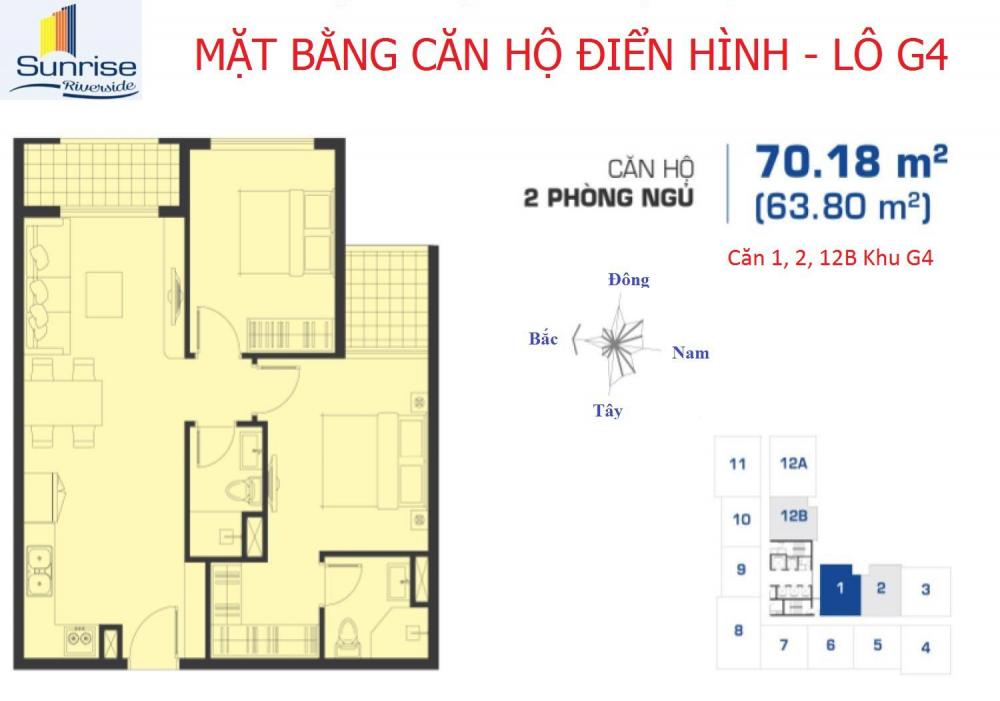Thiết kế căn hộ số 1, 2, 12B