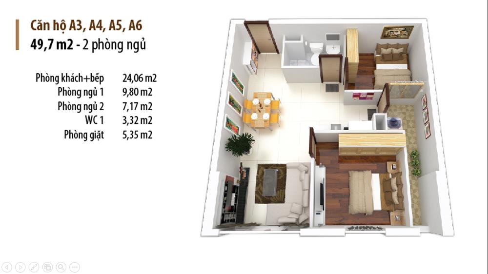 Thiết kế căn hộ A3,4,5,6