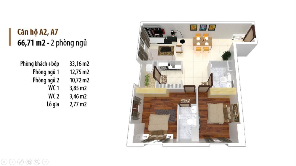 Thiết kế căn hộ A2, A7