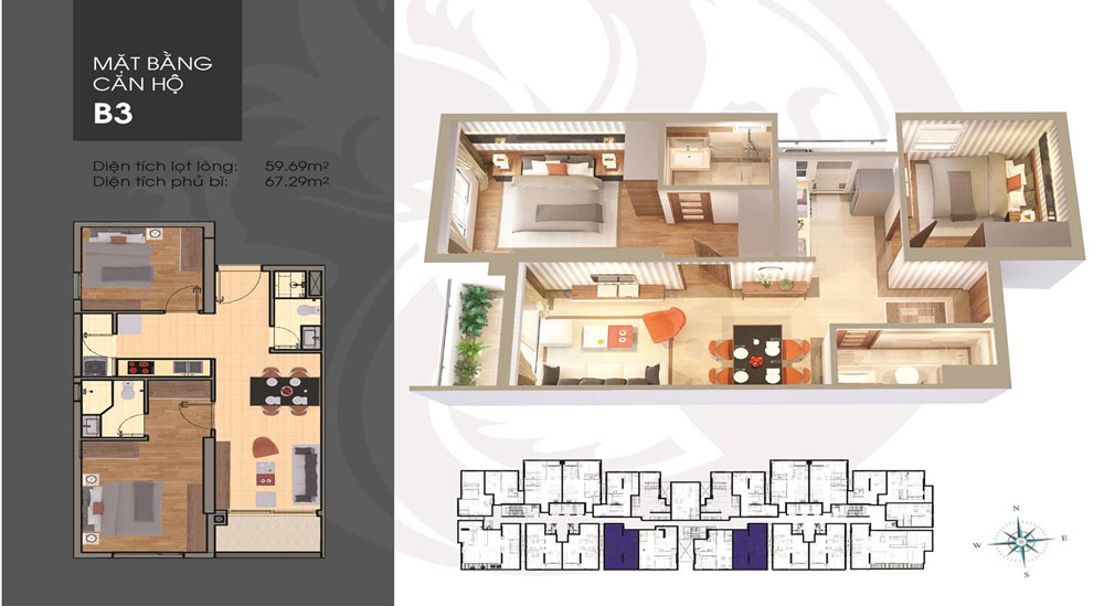 Thiết kế căn hộ B3