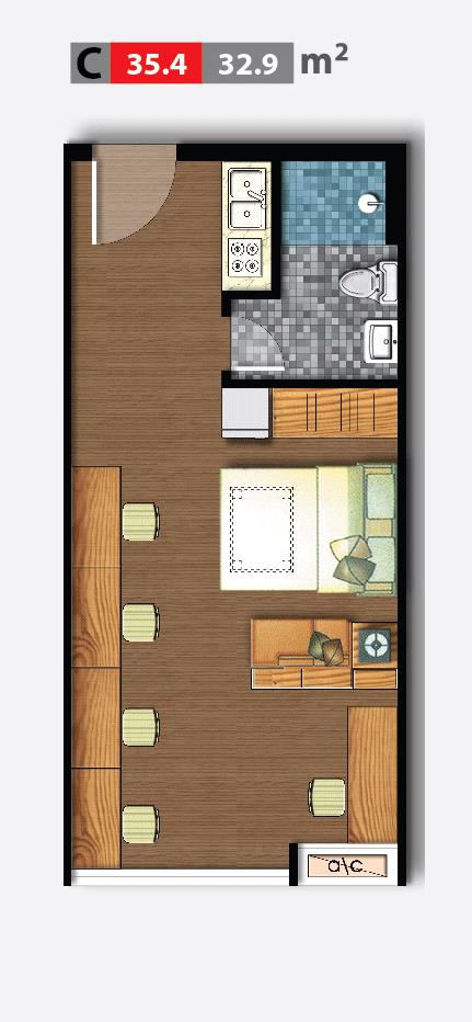 Thiết kế căn hộ loại C