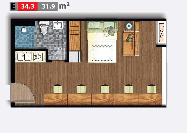 Thiết kế căn hộ loại F