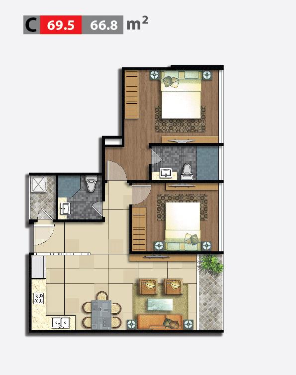 Thiết kế căn hộ loại C