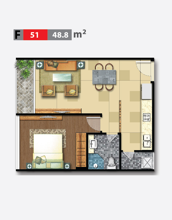 Thiết kế căn hộ loại F