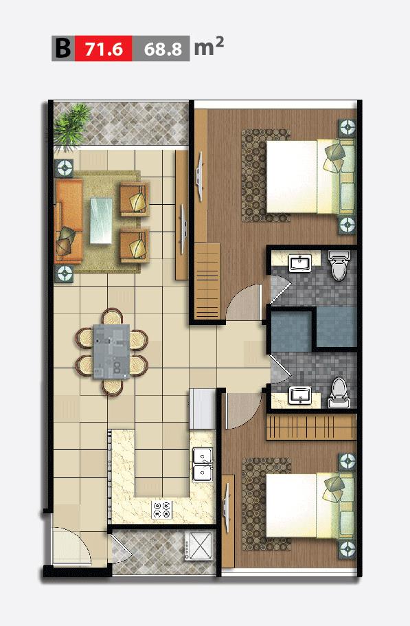 Thiết kế căn hộ loại B